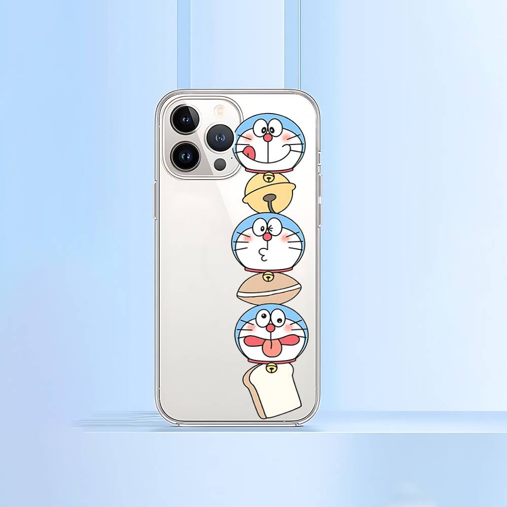 Anime Cute D-Doraemon-S Phone Case For IPhone 17 16 15 12 11 Pro Max 14 Plus 13 Mini Clear Cover Soft Funda