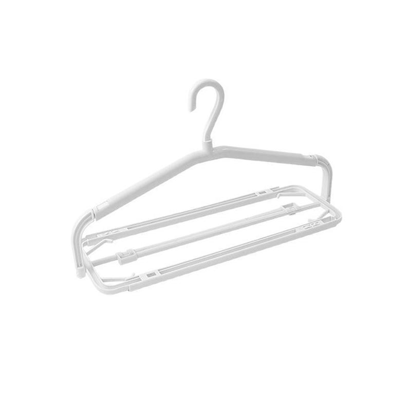 Plastic Clothes Hanger With Clip Space Saving Scalable T-Shirt Dress Coat Towel Hanger Accessories For Home Closet Balcony
