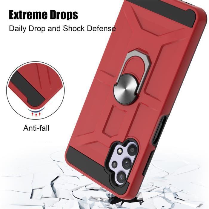 Case - Samsung - Galaxy A32 5G - Shockproof - Anti-Scratch - Red Ring Stand