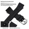 26mm Blau Gebogenes Silikon Uhrenarmband Für Seiko VELATURA/SRH 006 013 SPC007J1 SNAE17 Herren Sport Gummi Uhrenarmband Zubehör