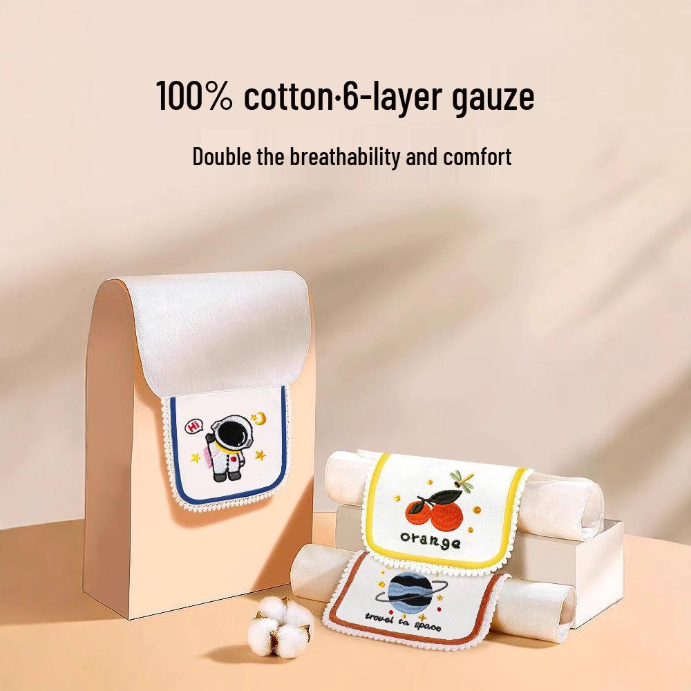 Breathable Pure Cotton Sweat-Absorbing Towel for Kids - Thickened, High-Value, Sweat-Proof Back Pad for Infants and Children