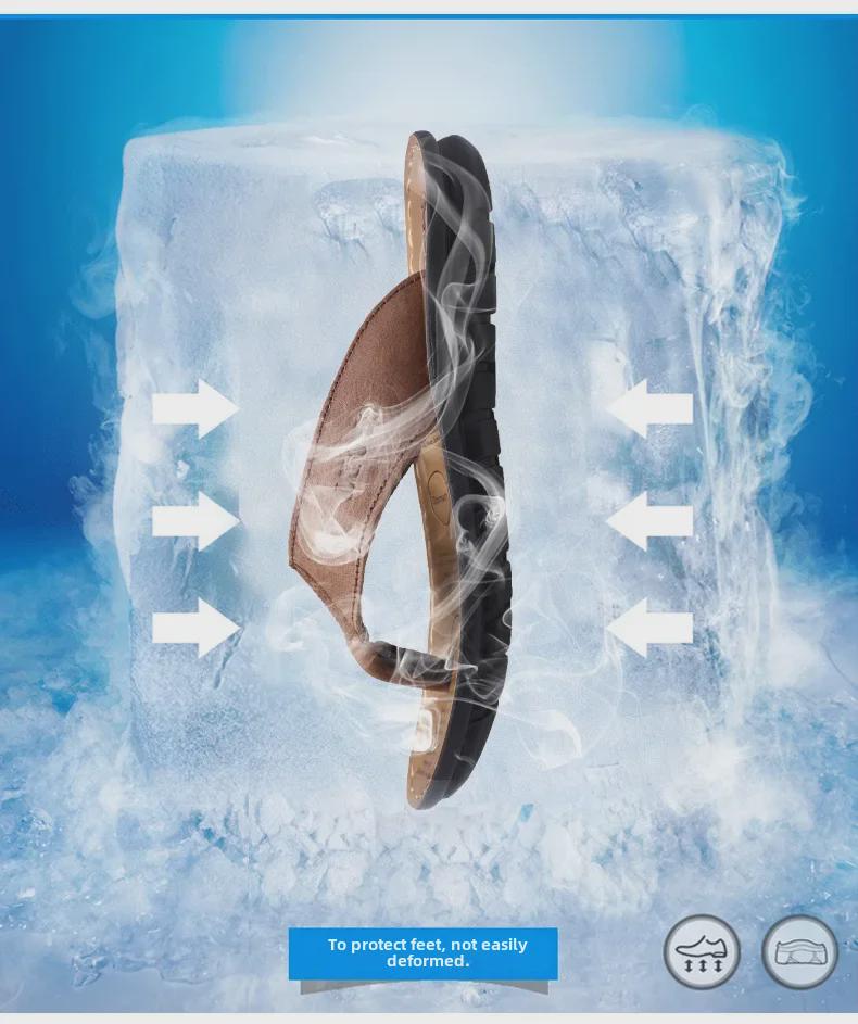 Pánské kožené sandály 2025 pro dvojí účel - Trendy letní žabky na pláž a k řízení