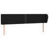 Maison Exclusive - Tête de lit avec oreilles Noir 183x23x78/88 cm Tissu