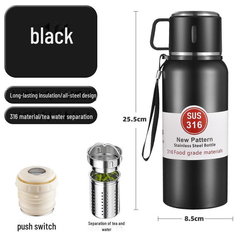 Large Capacity 316 Stainless Steel Men's Portable Thermos Cup