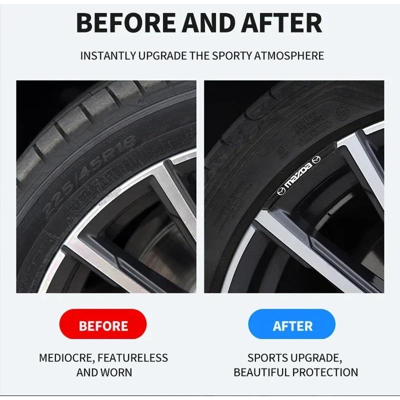 2025 Hot 4pcs Aluminum Car Badge Styling Wheel Hub Rims Decor Stickers for Mazda ATENZA Axela 2 3 5 6 323 626 RX8 CX6 CX-5 CX4 M