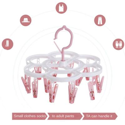 Clips Folding Clothes Dryer Hangproof Socks Underwear Plastic Drying Rack Organizerer Children Adults Clothes Dryer Wind