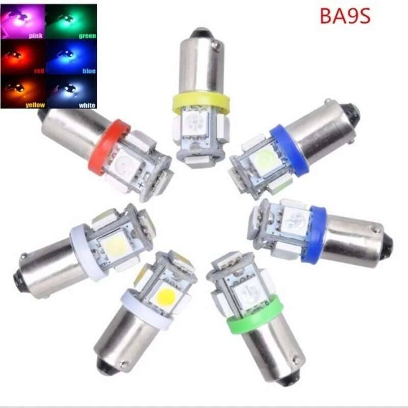 10Pcs BA9S T10 T4W Car LED Lamps 5050 5SMD Auto Interior Lighting Dome Map Reading Light Side Wedge Bulbs 12V Bulbs 7