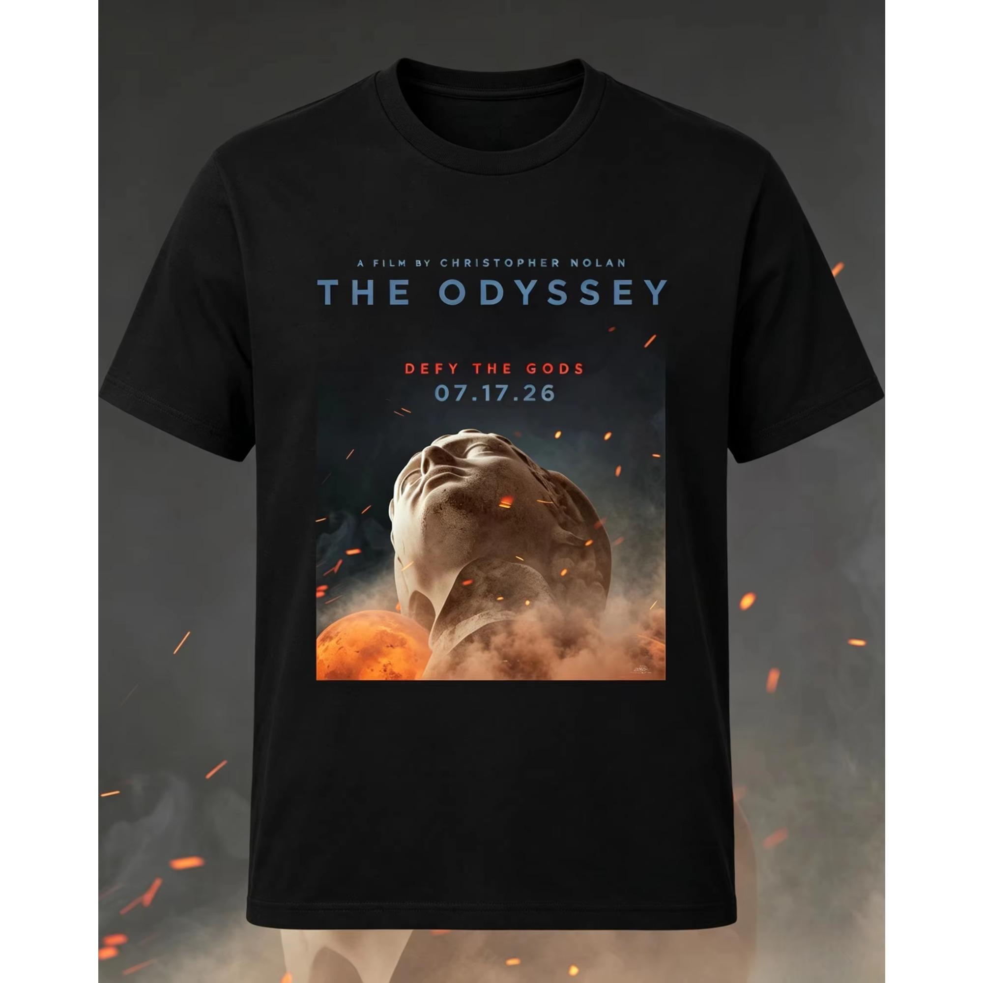 2026 Summer New Fashion Streetwear Cotton Tshirt The Odyssey Movie Poster Print Fashion T-Shirt Men Women Vintage Top 4XL