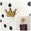 Fashion Nordic Style Crown Shape Kids Room Wooden Wall Sticker Wall Hanging Hook Home Decor