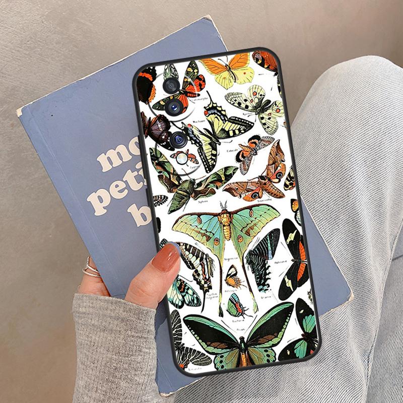 Moths insects botanical butterflies Case For Honor Magic 8 5 6 7 Pro Cover For Honor 400 200 Lite 50 70 90 X8a X8b X9a X9b X9c