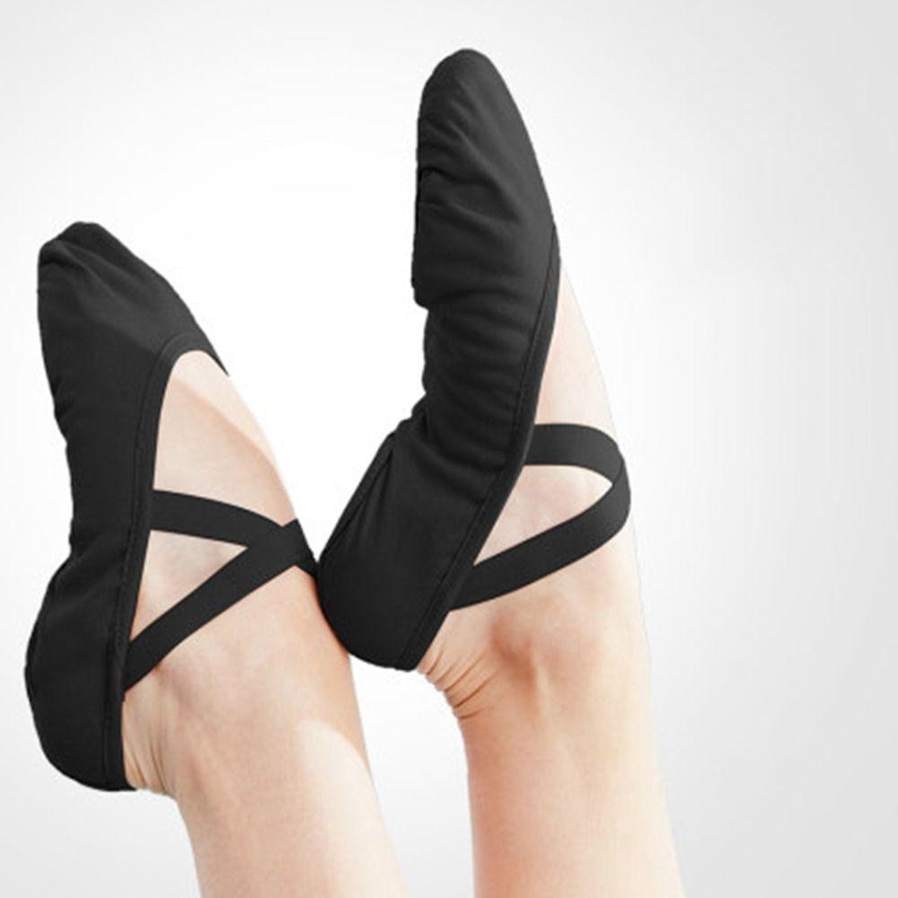 Weiche Sohle Ballett Tanz Weiche Flats Canvas Tanzschuhe Mädchenschuhe Flats Schuhe Mädchen Ballettschuhe