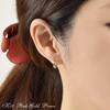 10k K10 Pink Gold Hoop Snap Earrings for kk110 [Four-Leaf Clover] Earrings, Women