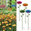 4 stk Metal Blomster Fuglebade Havepæl Bi Vandføder Udendørs Bestøvere Kop