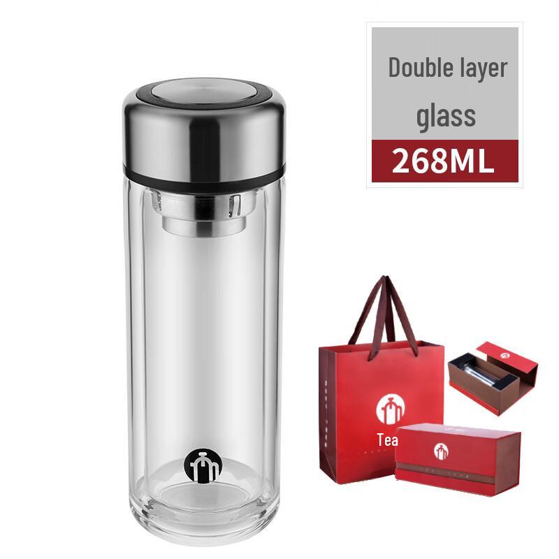 Fuguang TM-2050 Double-Layer Glass Tea Tumbler