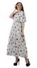 Moomaya Women Party Night Dresses Plus Size Printed Casual Wear Ladies