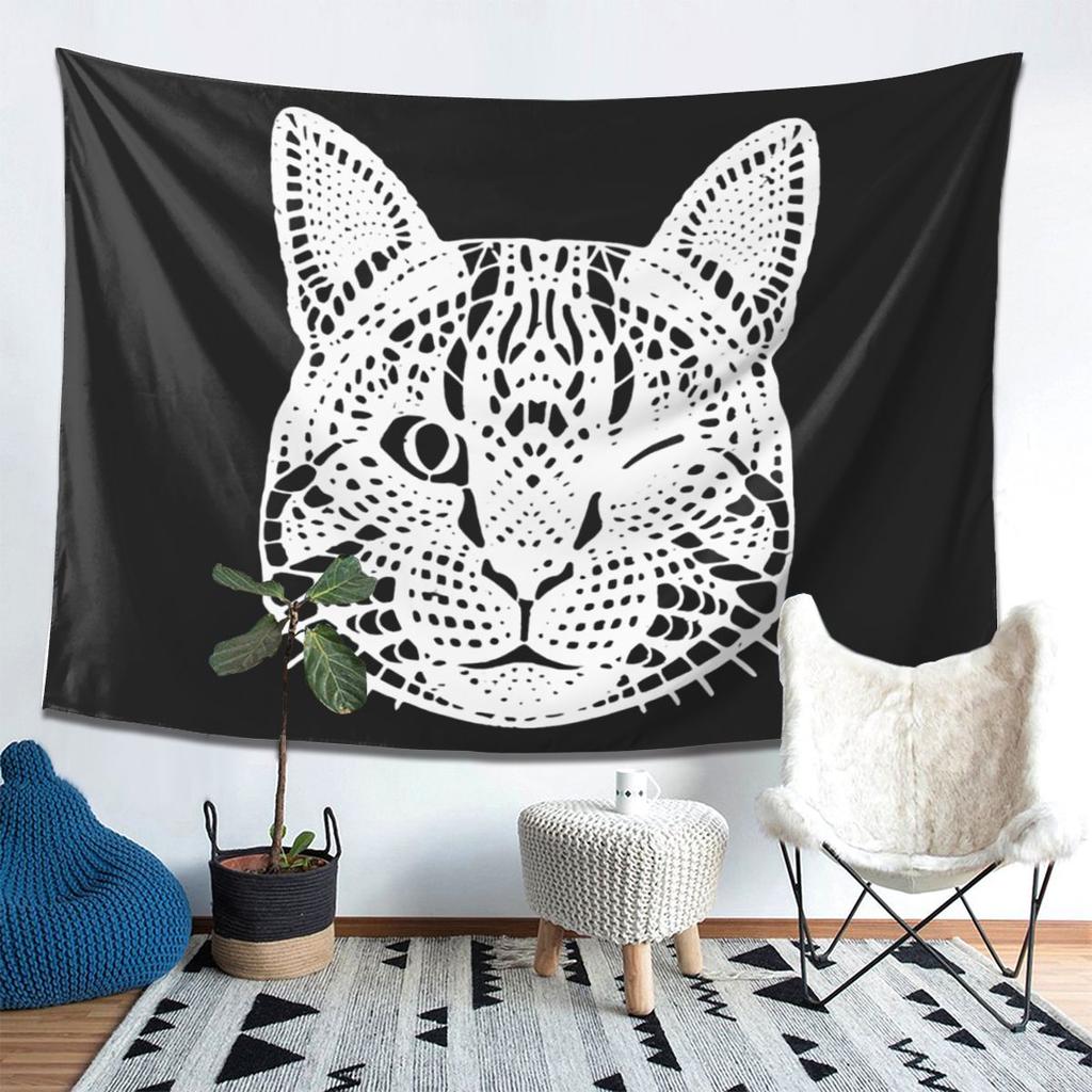 Baby Lasagna Cat Tapestry Wall Hanging Aesthetic Home Decor Tapestries for Dorm Room