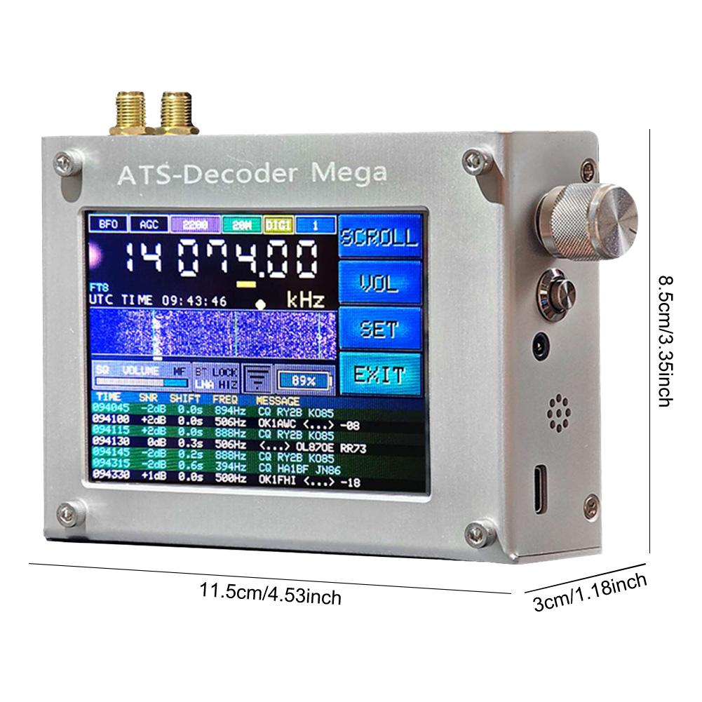 ATS-Decoder Si4732 Full Band Radio Receiver FM RDS AM LW MW SW SSB DSP Radio Receiver 4inch Touch Screen WiFi 4000mAh Battery