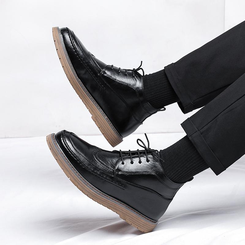 Herrenschuhe Luxusmarke Herren Low Top Freizeitschuhe 2024 Neuankömmling Stiefeletten für Herren Leder Stilvoll Klassische Brogues Herrenschuhe