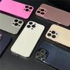 Luxury Plating Glossy Glass Phone Case For iPhone 17 15 16 Pro Max 14 13 12 11 Pro Camera Protection Shockproof Bumper Hard Cove