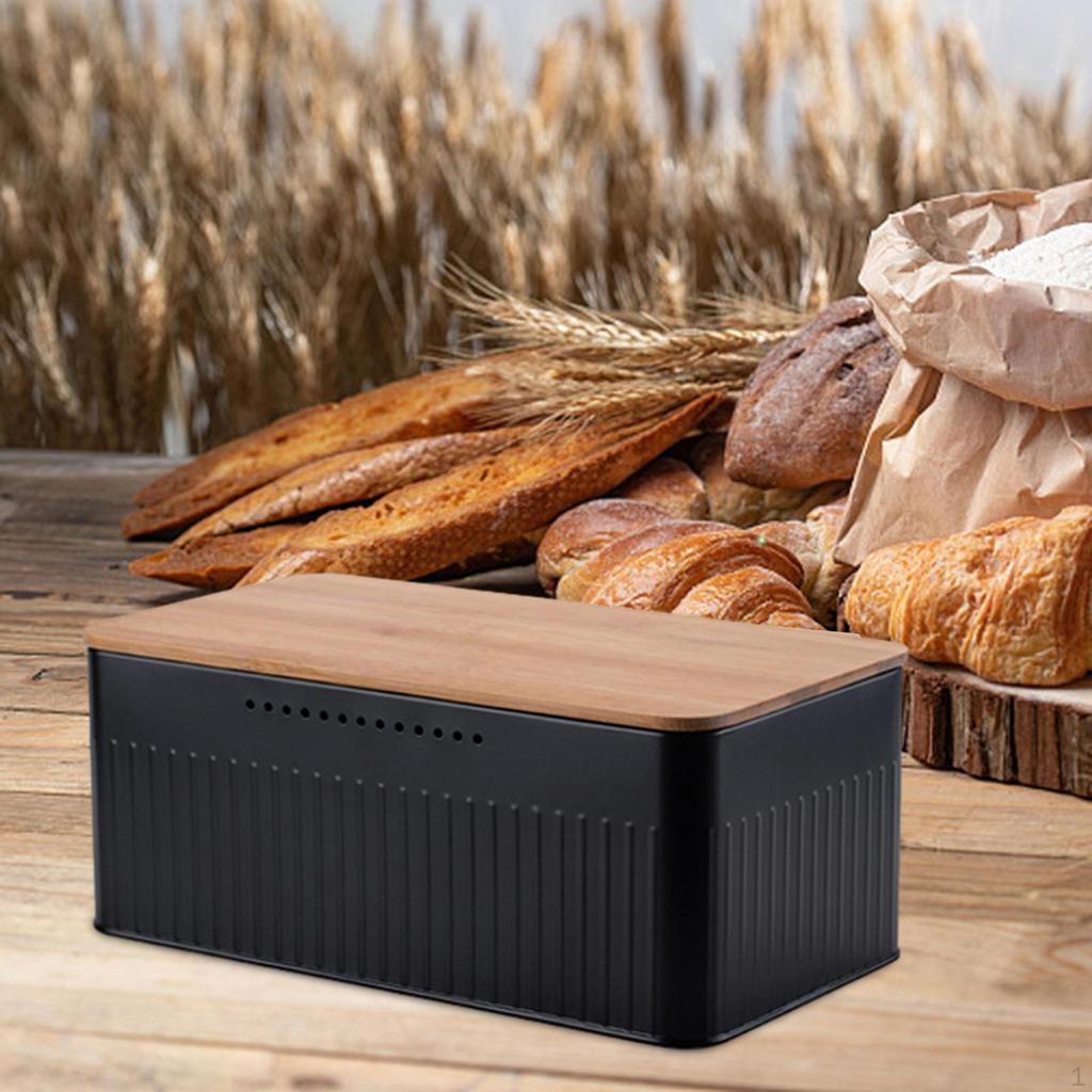 Metal Bread Box Bin Large for Kitchen Countertop