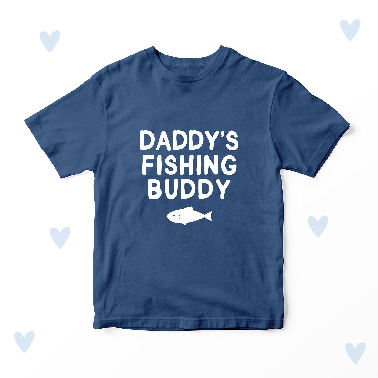 Personalized Kids Fishing Buddy T-Shirt, Daddy s Buddy, 100% Cotton 120