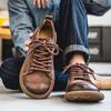 High Quality Men's Genuine Leather Shoes Classic Comfortable Flat Sneakers Male Walking Vulcanize Shoes New Skateboard Footwear