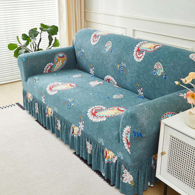 Elastic Sofa Cover All-Inclusive Cover Nordic Style Sofa Cover Non-Slip Fabric Skirt Sofa Cover