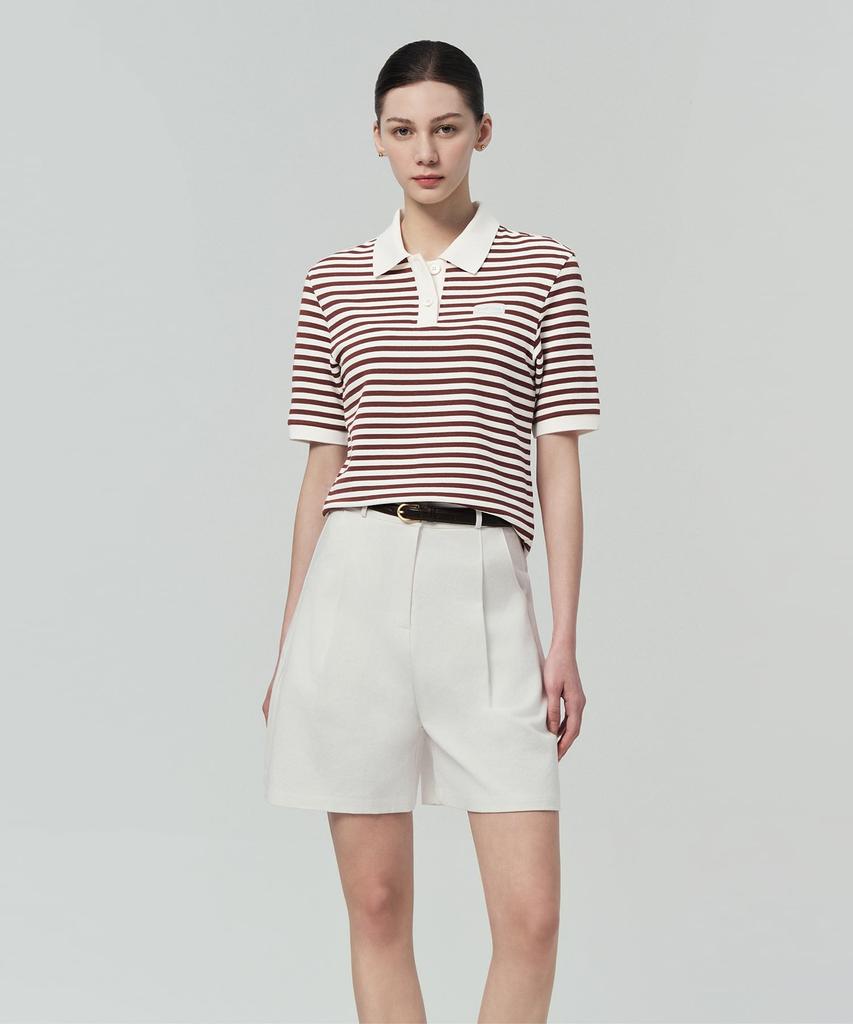 DUVETICA Essine Polo (Light Burgundy) (Women'S Short-Sleeve Polo Shirt)