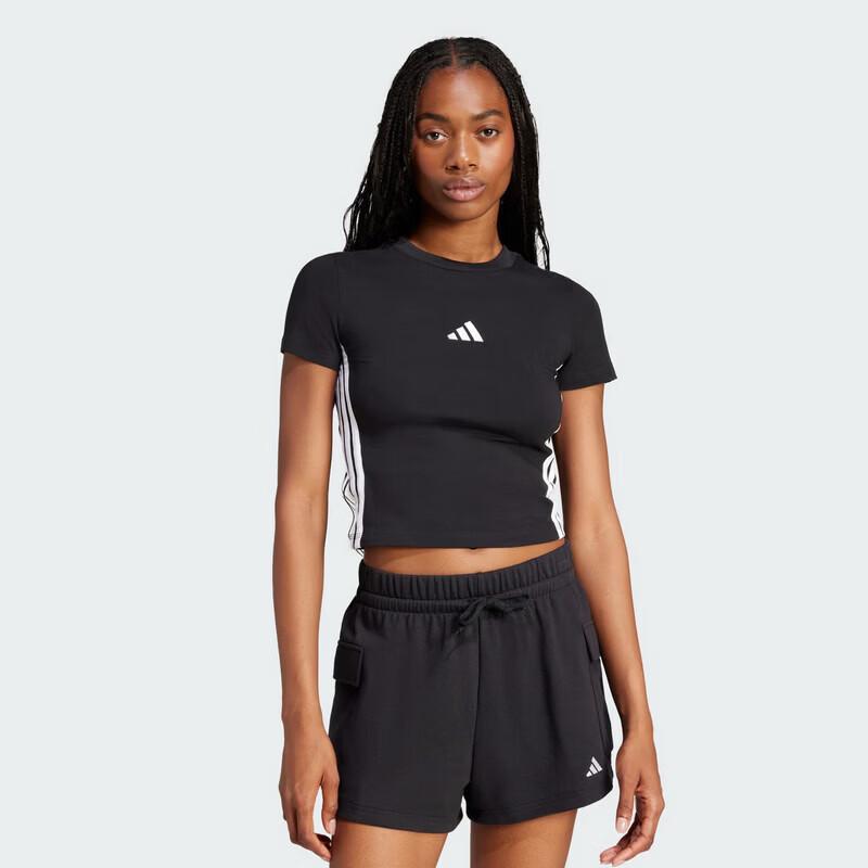 

Adidas Women s 3-Stripes SJ BABY T Short Sleeve Tee S