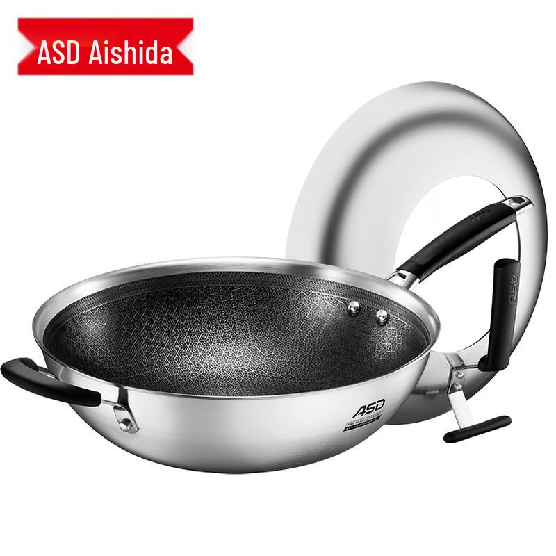 ASD 316L Stainless Steel Universal Non-Stick Wok
