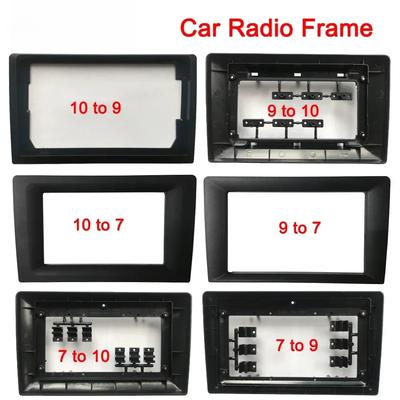 9/10 Inch To 7, 9 To 10 Inch Car Radio Frame Car Radio Switch Frame Suitable for All Auto Models Car Radio Fascia Convert Frame
