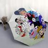 Disney Villains Disney Automatic Open/Close Fashion umbrella - Cute Umbrella with Cute Design, Portable 3-Fold Compact Umbrella for Men & Wo