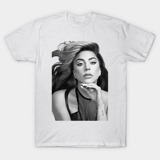 

Men Black Print T-shirt Discography Pink Chromatica Black White No-Cut Transfer Paper Print Cotton Tshirt M білий