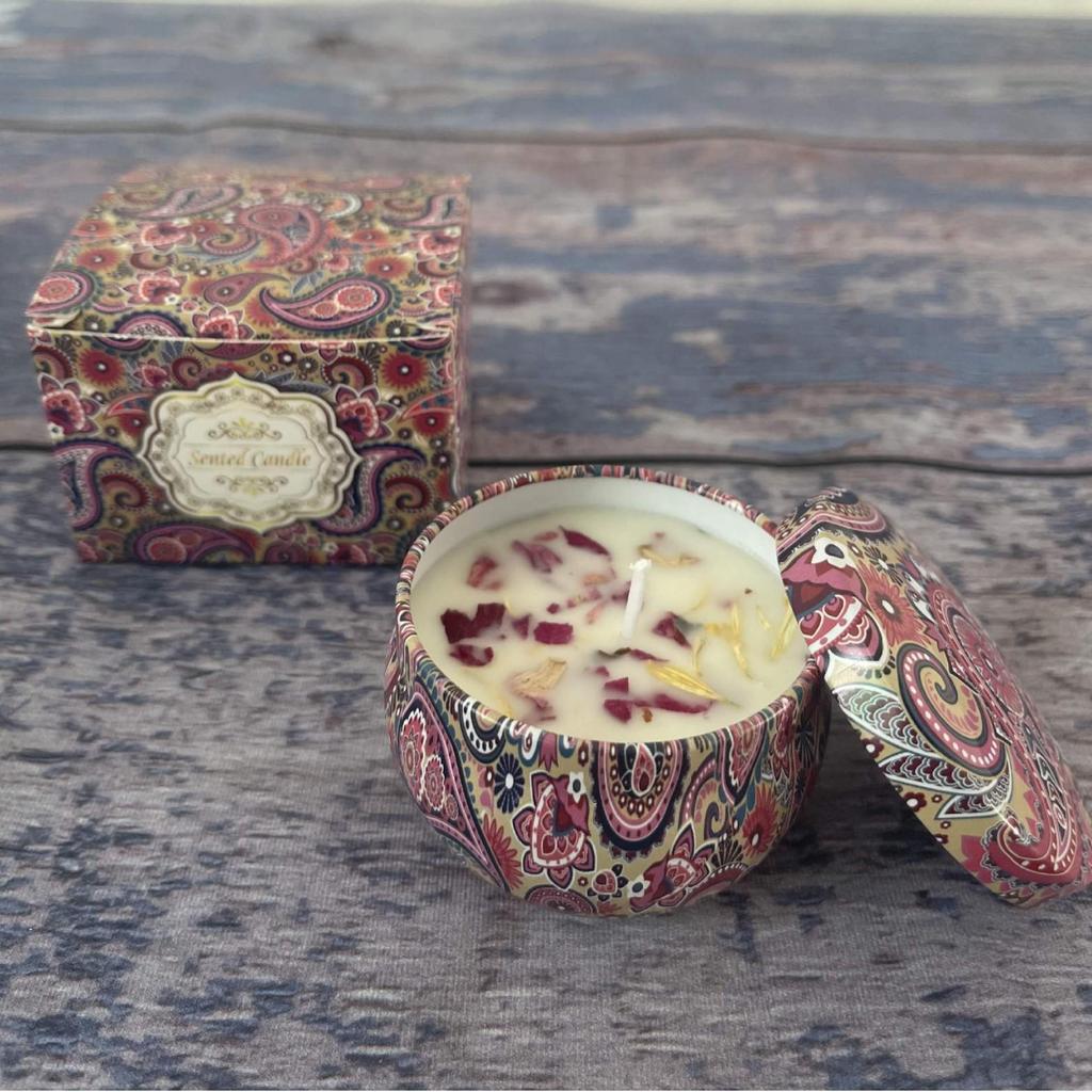 Soy Wax Dried Flower Scented Candle – Wedding & Birthday Aromatherapy Gift