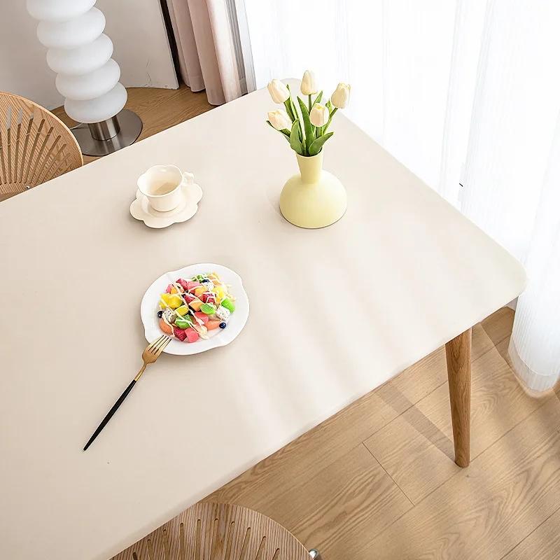 

1 PC Solid Colour Rectangle Table Covers Picnic Waterproof Tablecloths Polyester Elastic Fitted Table Protector For Dinner 60*60cm бежевый