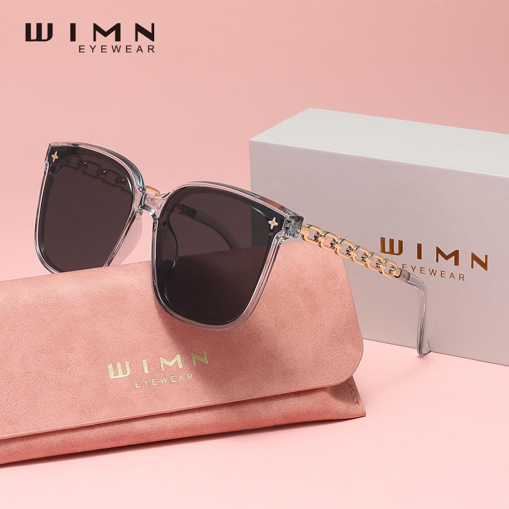 WIMN New Trendy Large Frame Women's Sunglasses High Quality Fashion Chain Glasses Leg Travel Eyewear