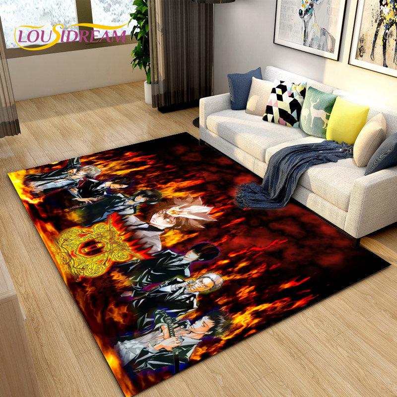 Nauczyciele Hitman Reborn Anime Dywan Obszarowy Duży, Dywan do Salonu Sypialni Sofa Wycieraczka Dekoracja, Dzieci Antypoślizgowa Mata Podłogowa