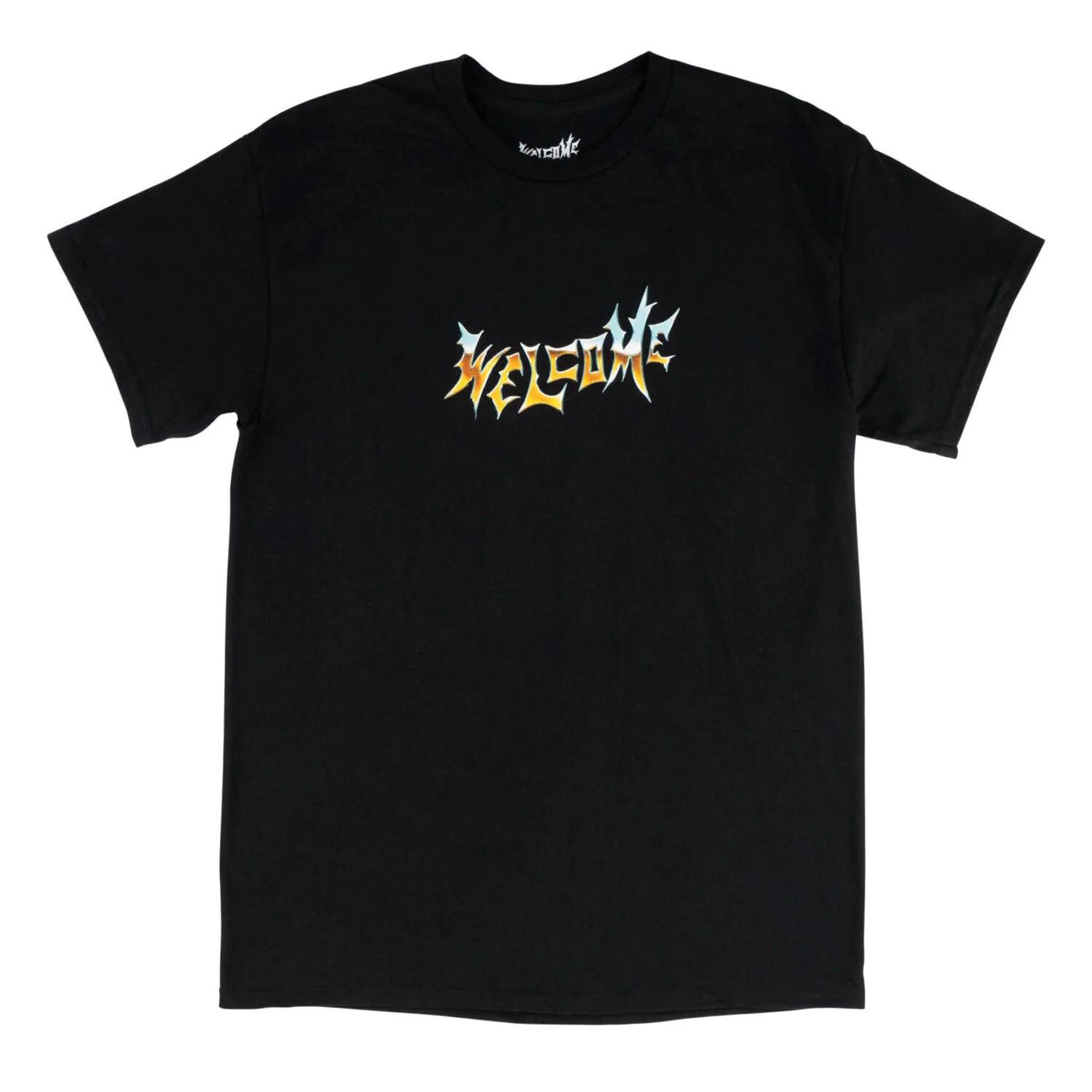 Welcome Skateboards Shirt Chrome Vamp Black/Desert S