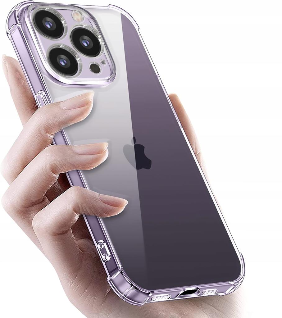 ANTI-SHOCK Case Transparent Colorless for iPhone 14 Pro + 9H Glass