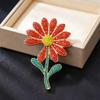 Decorative Rhinestone Flower Brooch for Women Girls Fancy Detail for Every Outfit