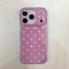 INS Korean polka dot magnetic mobile phone case is suitable for Apple 17/16PRO solid color small fresh engraved iPhone15/14.