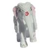 Weißer Elefantenstatue Rüssel unten Hathi Figur Große Größe 7 Zoll Elefant Marmorharz Dekorative Schaufigur