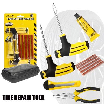 Car Tire Repair Kit Puncture Plug Tools Tyre Puncture Emergency for Tire Strips Stirring Glue Repair Tool Kit Car Accessories