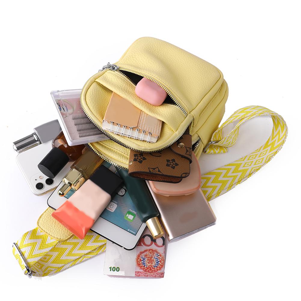 Women Chest Bag PU Leather Fashion Shoulder Bag Simple Casual Chest Waist Pocket