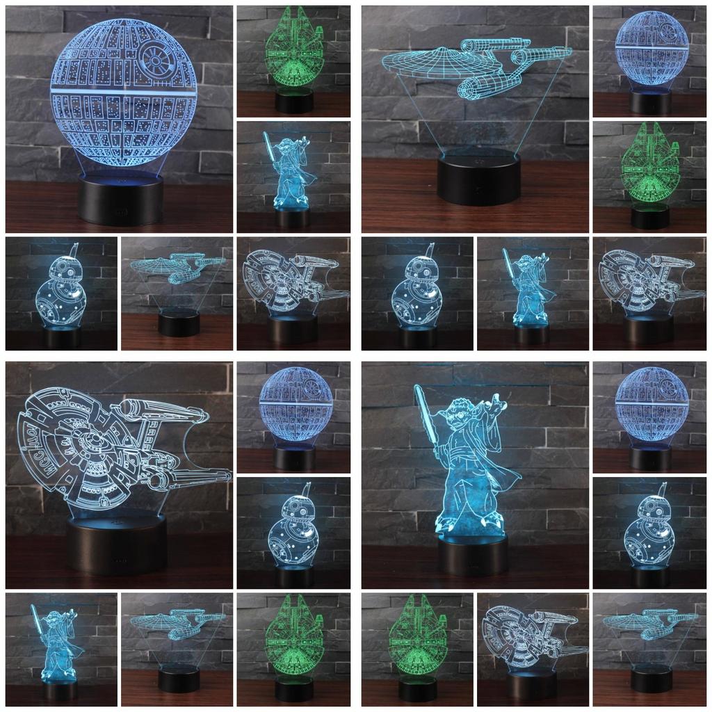 3d Illusion Star Wars Night Light Decor Lamp With Smart Touch The Perfect Home Decoration