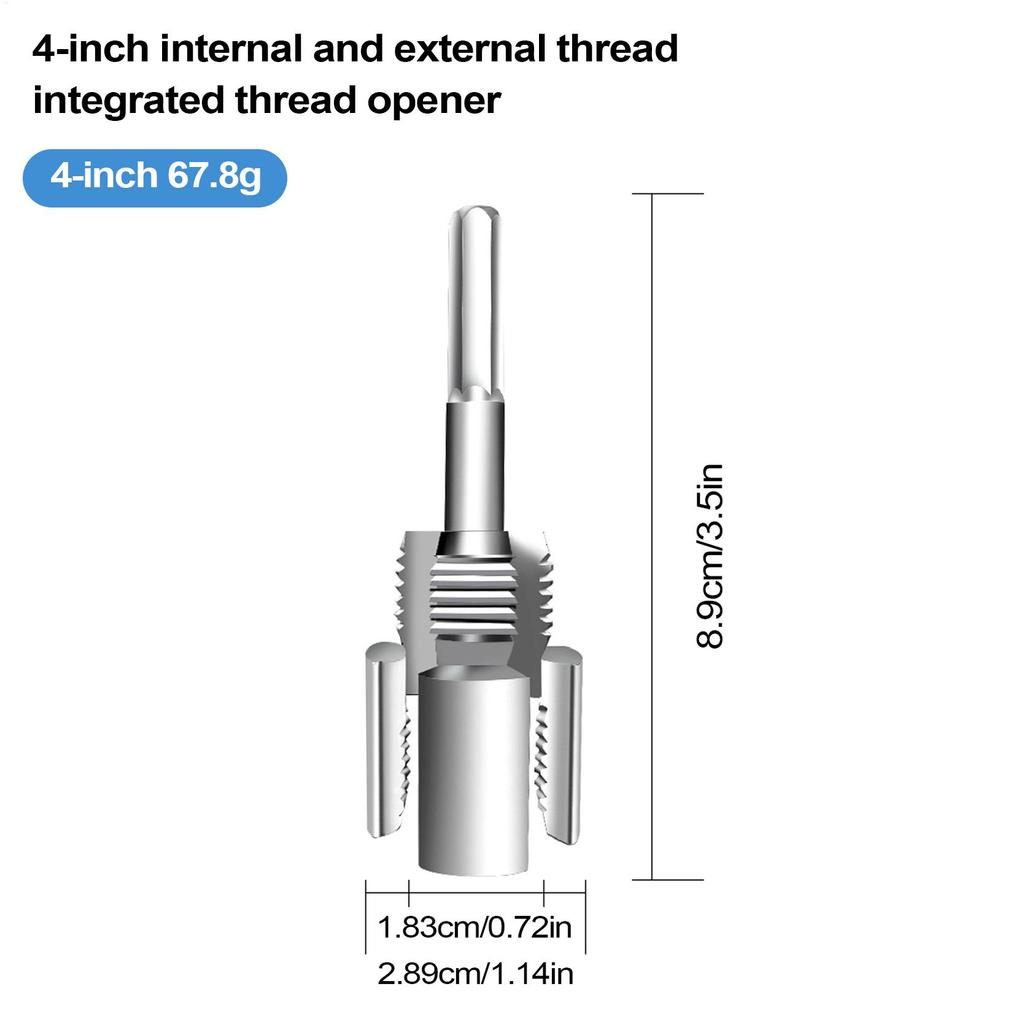 PVC Threader for Drill PVC Thread Maker Tool External Internal Cutting Device 1/2 & 3/4 Dies for Metal Craft Water Tube Hose