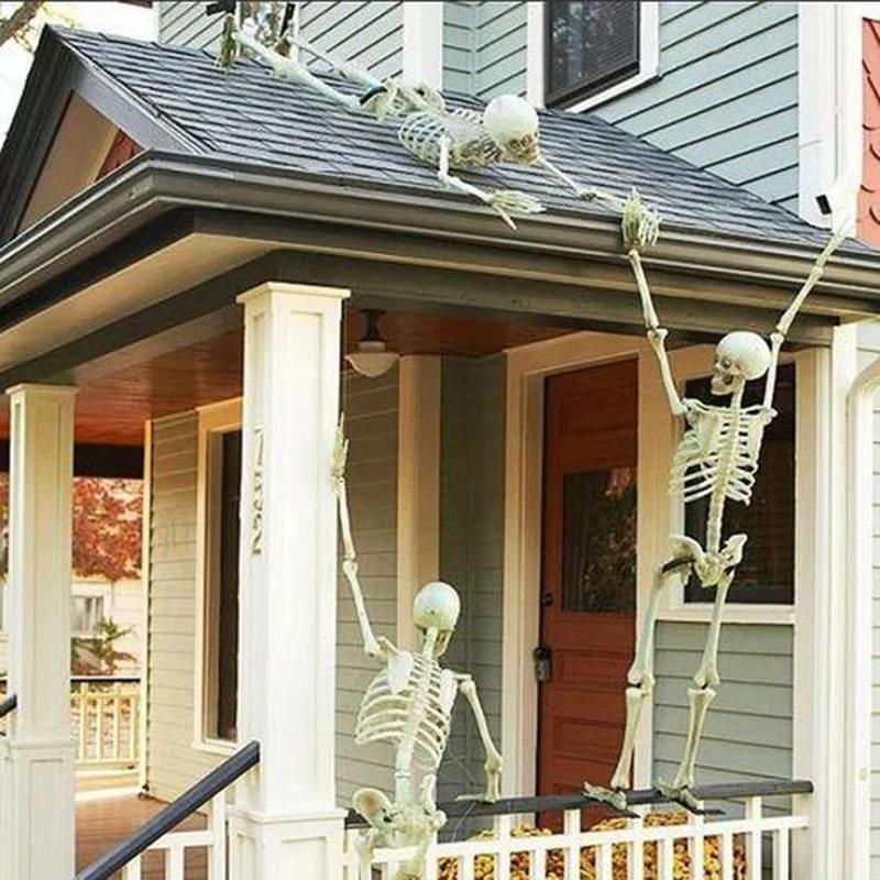 Happy Halloween Modeling Humanoid Skeleton Decorative Props Haunted House Home Bedroom Balcony Decoration Party DIY Supplies
