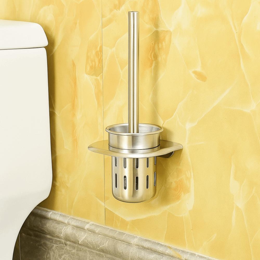 Wandmontiertes Toilettenbürsten-Set Langer Griff Badezimmerreinigungsbürste Duschbereich