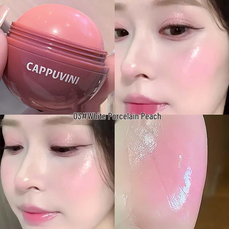 

Cappuvini Vitality Fruit Juice Blush Balls - 3D Brightening, High-Definition, Natural Redness Color Makeup.