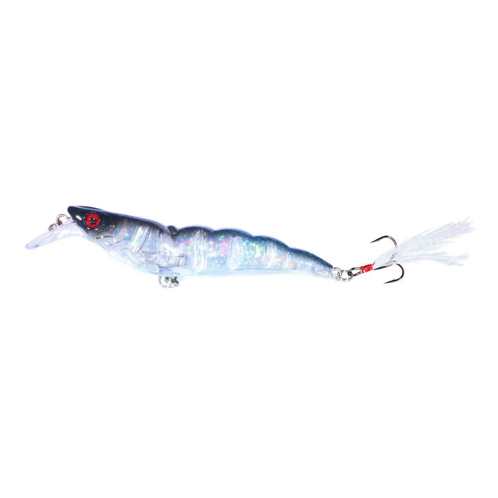 

Minnow Lure for Specially Targeting Red Snapper13Full Attack Shrimp Feather Hook Lure Bait for Freshwater and Sea Fishing Imitat 10.5cm-13g